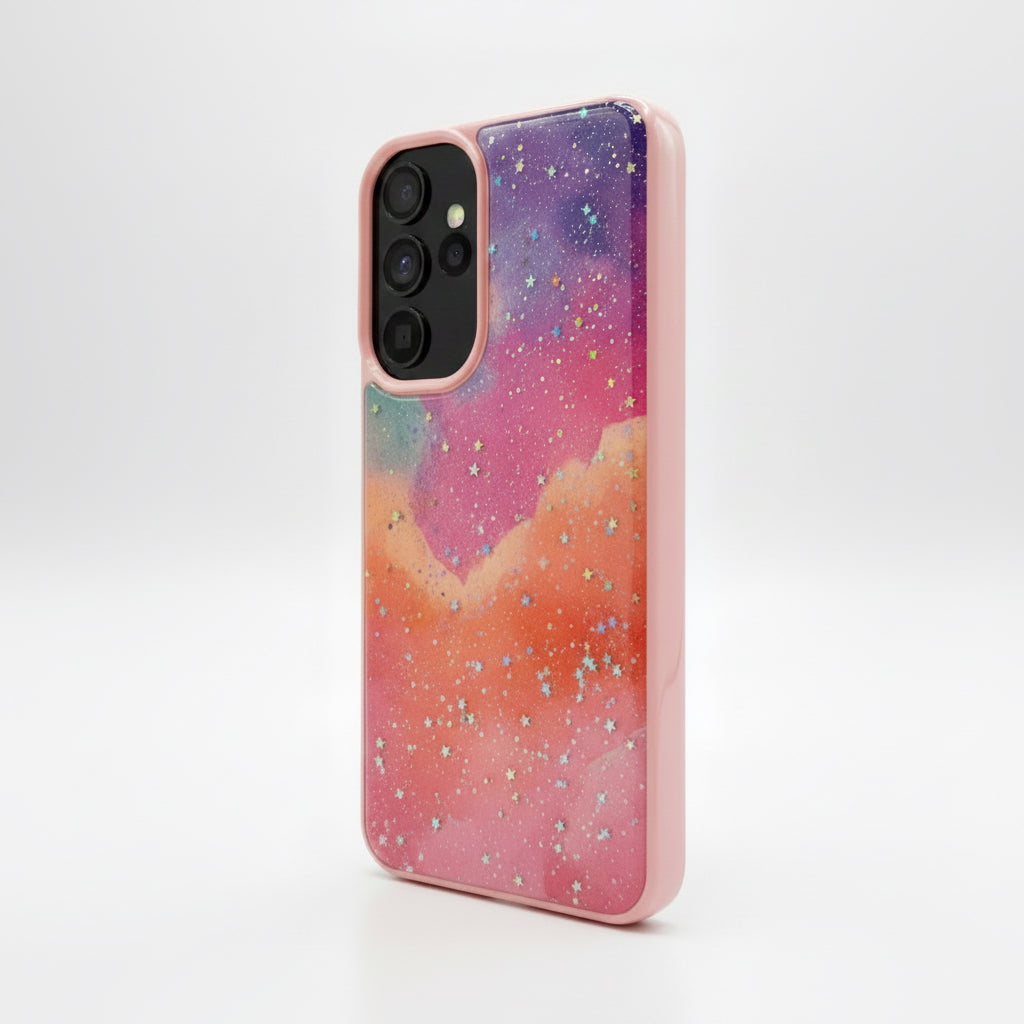 Estuches Rosados con Diseños y Brillo