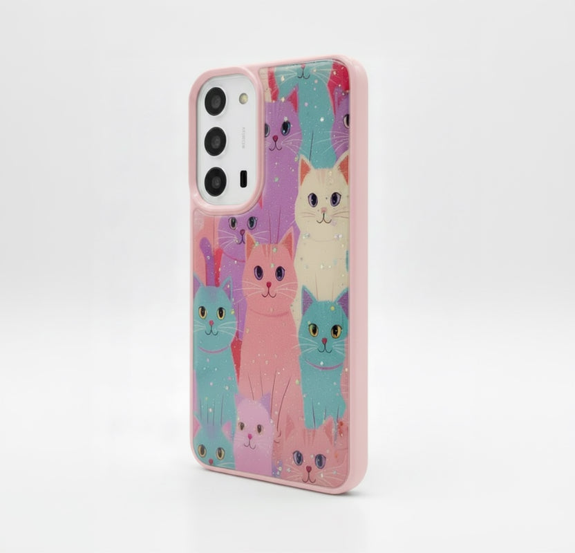 Estuches Rosados con Diseños y Brillo