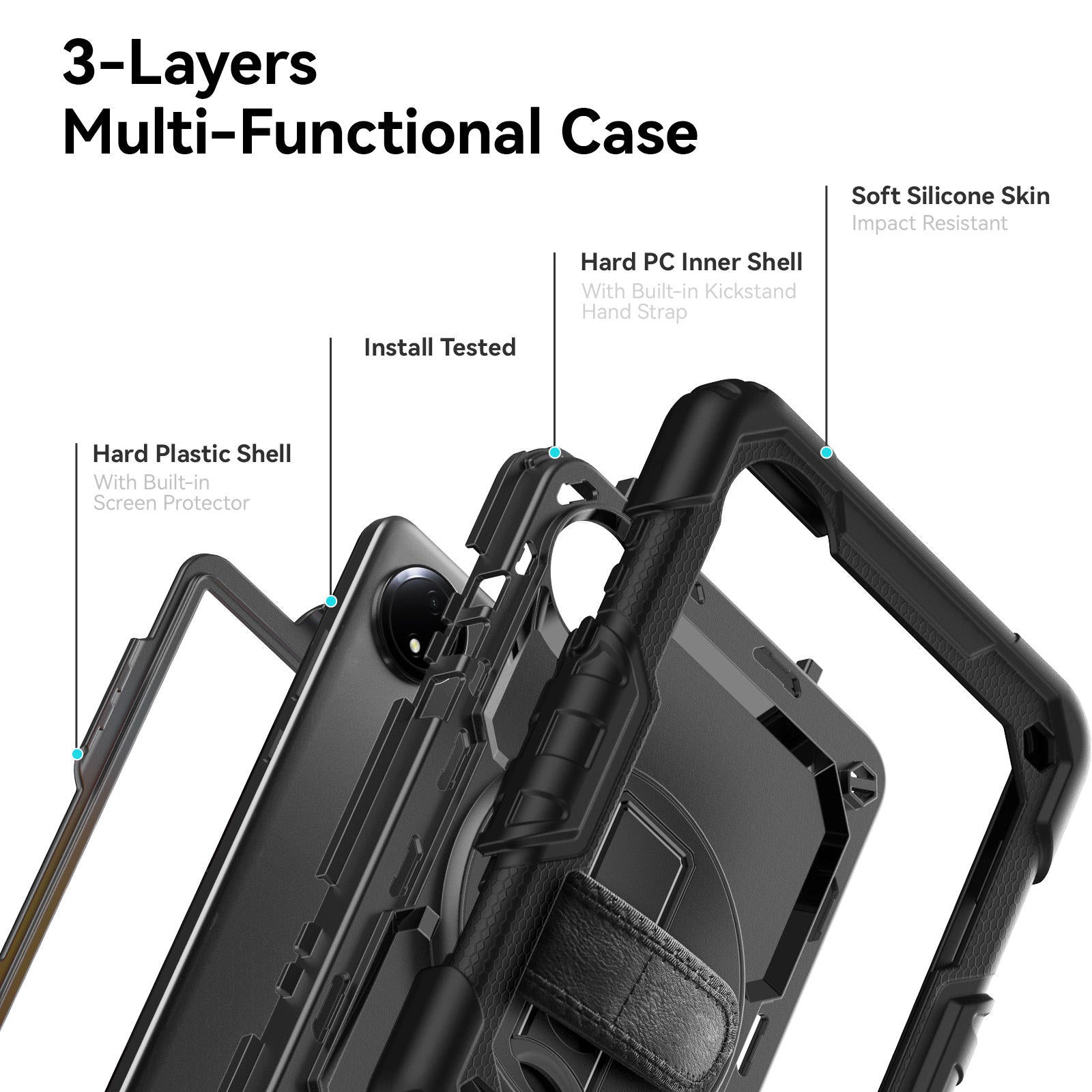 Estuche 360° de Alta Protección para Tablet – Uso Rudo