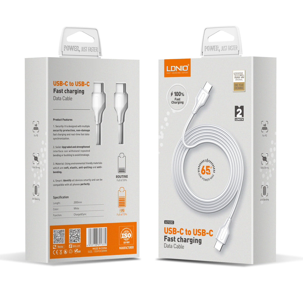 cable USB‑C a USB‑C LDNIO LC122C
