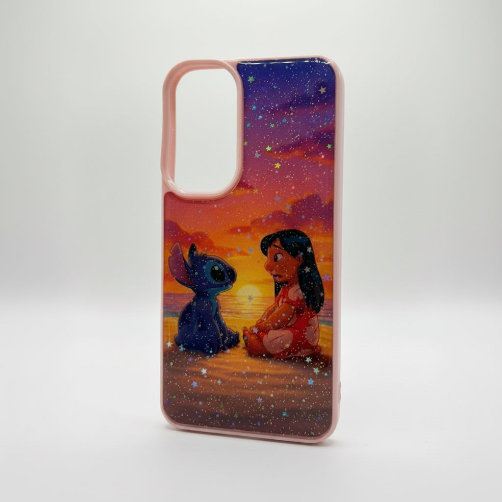 Estuches Rosados con Diseños y Brillo