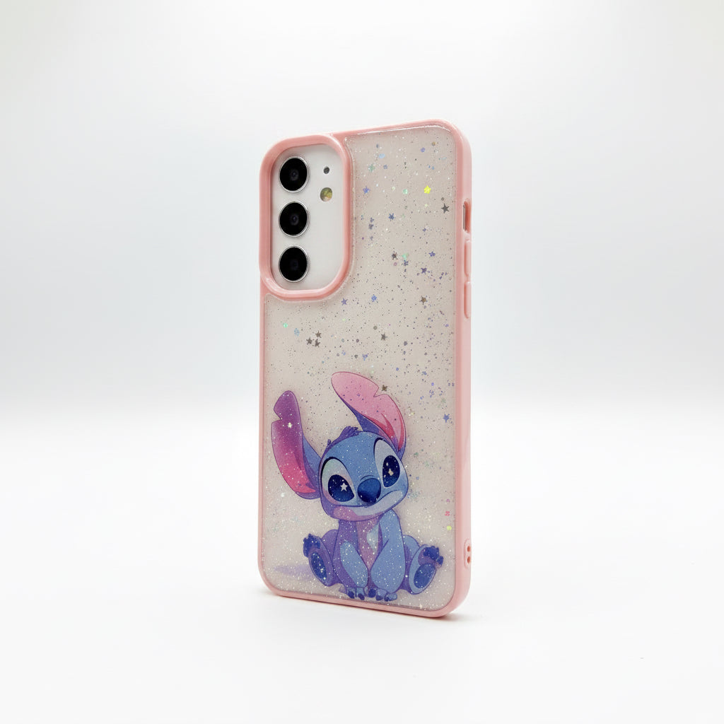 Estuches Rosados con Diseños y Brillo